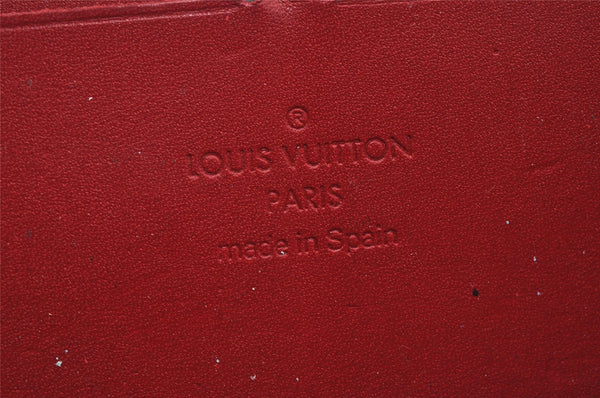 Authentic Louis Vuitton Vernis Zippy Wallet Long Purse Red M91981 LV 0112J