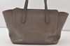 Authentic GUCCI Swing Medium Shoulder Tote Bag Leather 354408 Gray 0112K