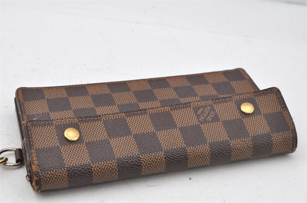 Authentic Louis Vuitton Damier Portefeuille Accordeon Wallet N60002 LV 0113J