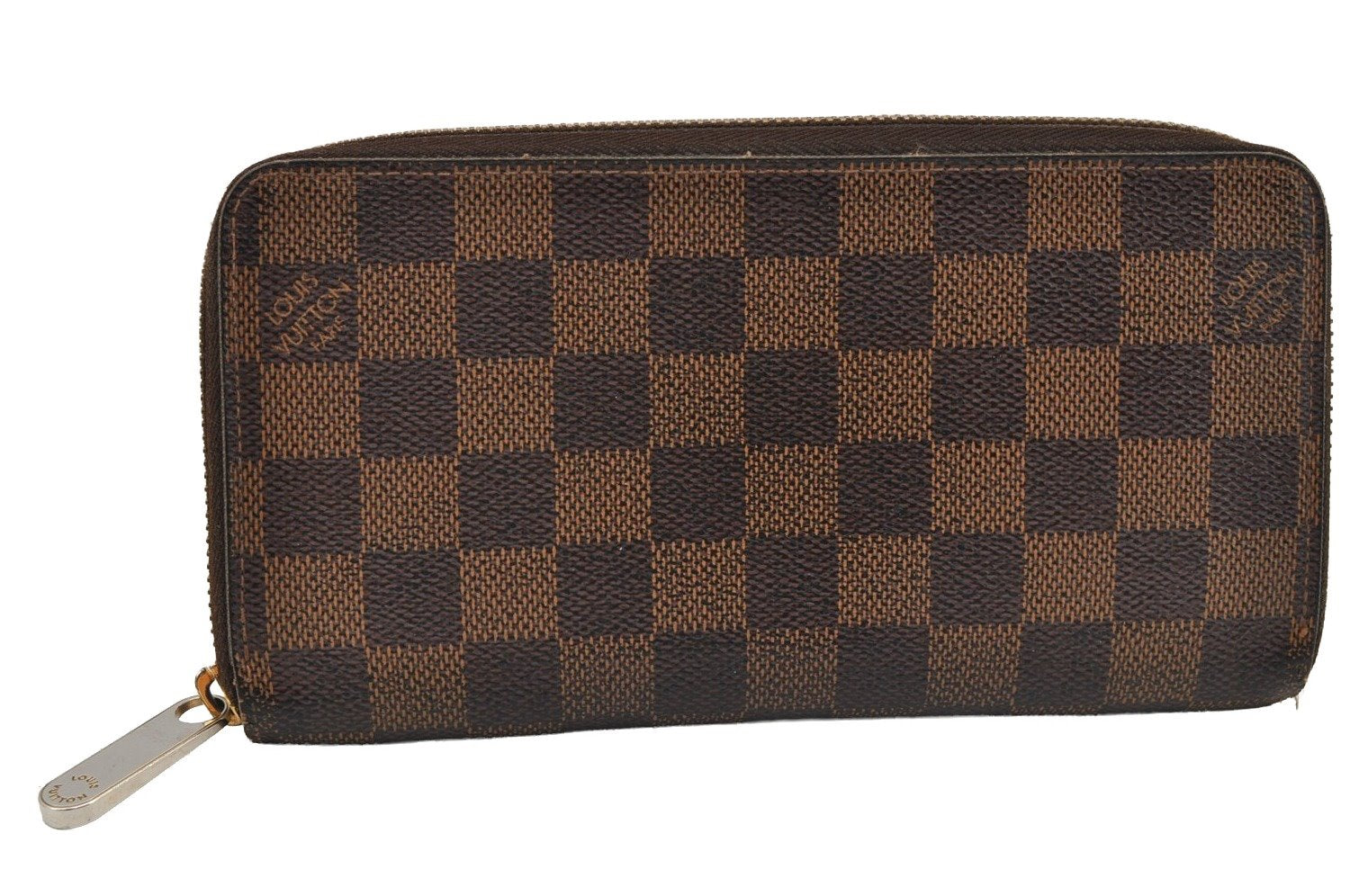 Authentic Louis Vuitton Damier Zippy Long Wallet Purse N60015 LV 0114J