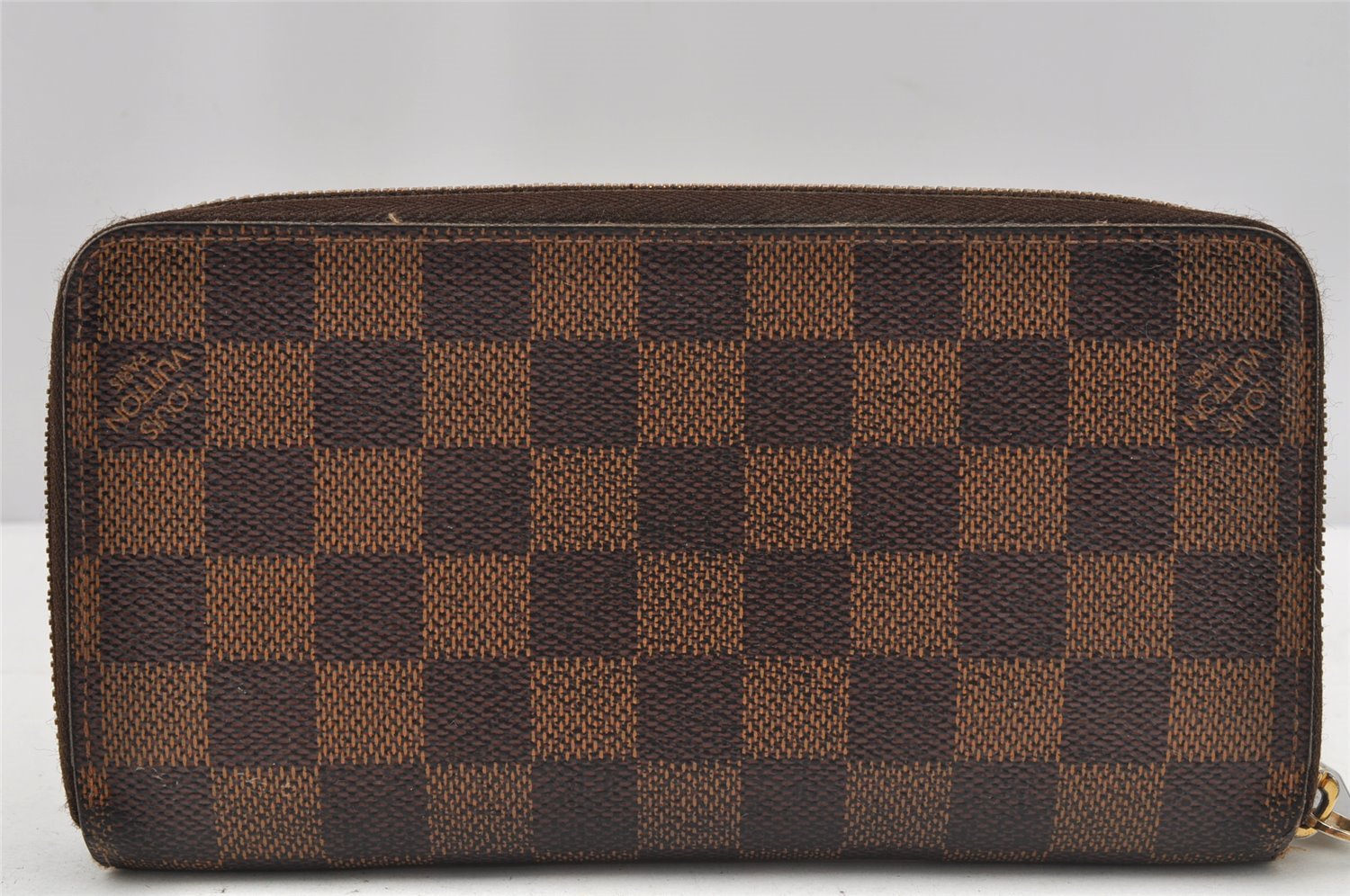 Authentic Louis Vuitton Damier Zippy Long Wallet Purse N60015 LV 0114J