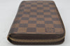 Authentic Louis Vuitton Damier Zippy Long Wallet Purse N60015 LV 0114J