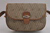 Authentic Christian Dior Honeycomb Shoulder Cross Bag PVC Leather Beige 0114K