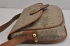 Authentic Christian Dior Honeycomb Shoulder Cross Bag PVC Leather Beige 0114K