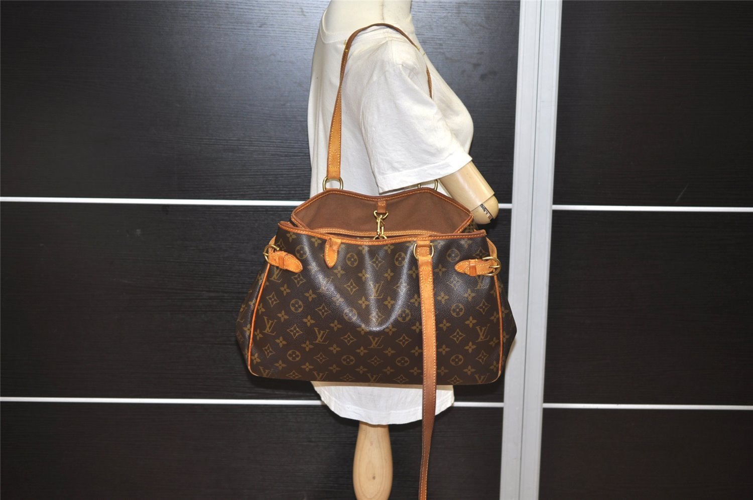 Auth Louis Vuitton Monogram Batignolles Horizontal Tote Bag M51154 LV Junk 0115K