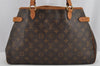 Auth Louis Vuitton Monogram Batignolles Horizontal Tote Bag M51154 Junk 0116K