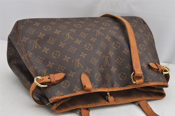 Auth Louis Vuitton Monogram Batignolles Horizontal Tote Bag M51154 Junk 0116K