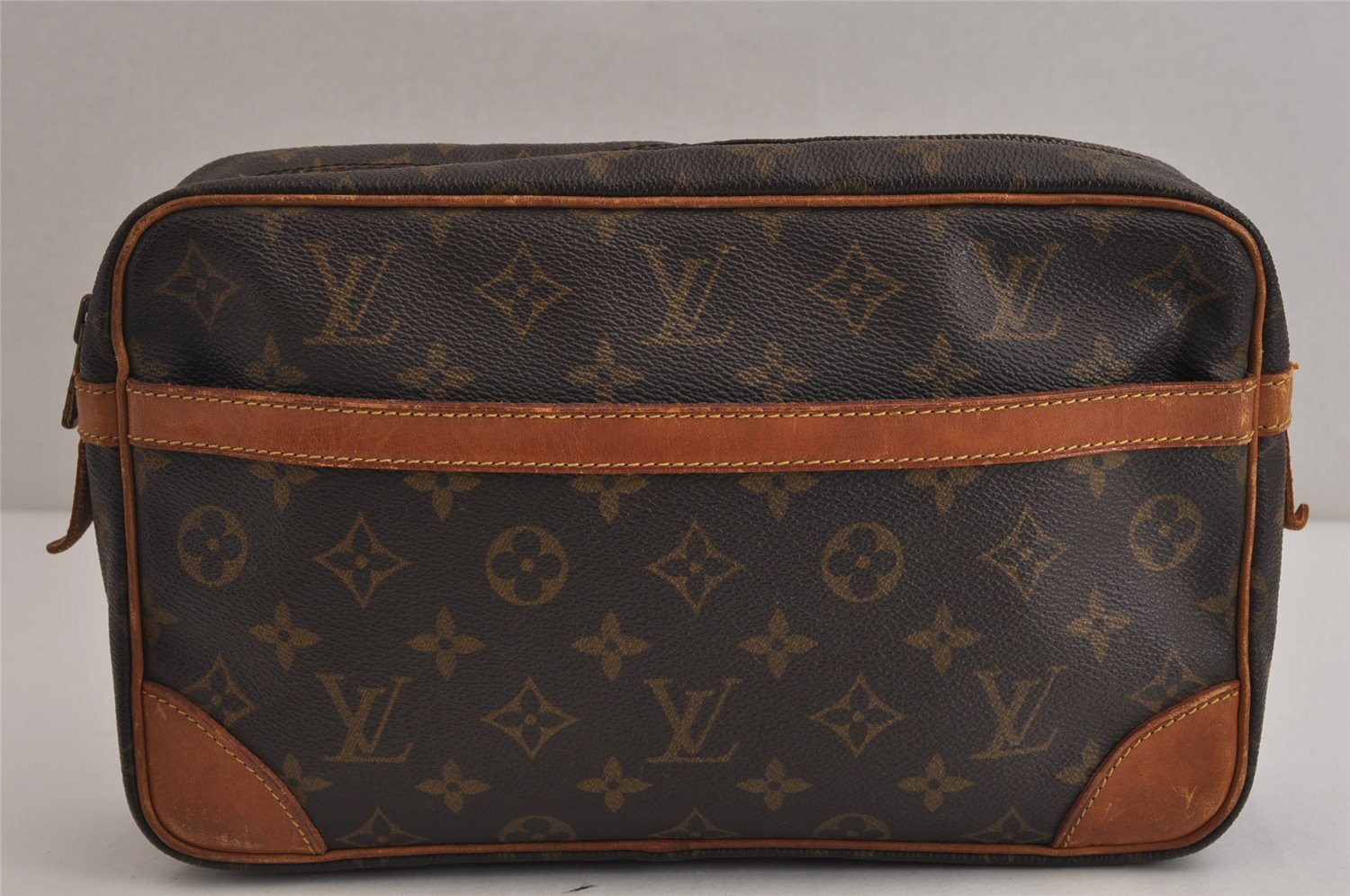 Authentic Louis Vuitton Monogram Compiegne 28 Clutch Hand Bag M51845 LV 0118K