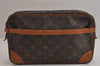 Authentic Louis Vuitton Monogram Compiegne 28 Clutch Hand Bag M51845 LV 0118K