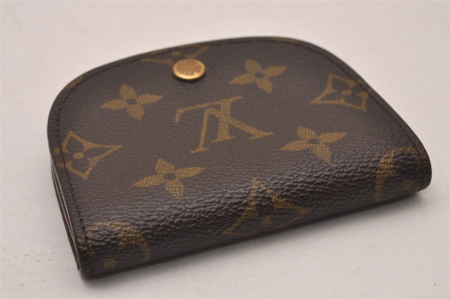 Authentic Louis Vuitton Monogram Porte Monnaie Gousset M61970 Coin Purse 0119J