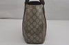 Authentic GUCCI Vintage Hand Tote Bag Purse GG PVC Leather 141976 Brown 0120K