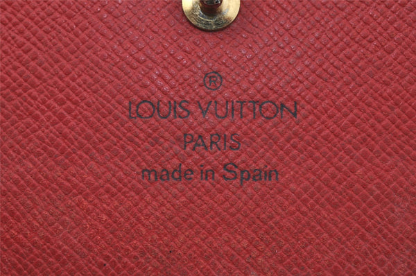 Auth Louis Vuitton Epi Pochette Porte Monnaie Credit Wallet Red M63577 LV 0121J