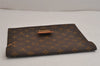 Auth Louis Vuitton Monogram Poche Plate Clutch Document Case Old Model LV 0121K