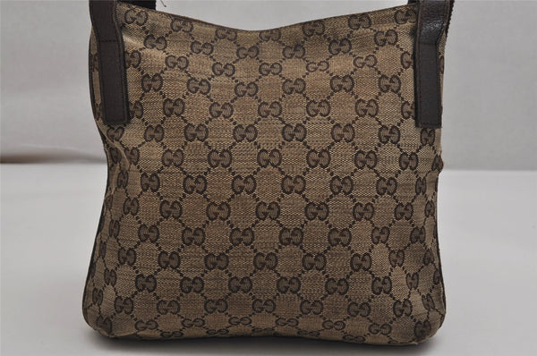 Authentic GUCCI Shoulder Cross Bag GG Canvas Leather Brown 122793 Junk 0124K