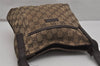 Authentic GUCCI Shoulder Cross Bag GG Canvas Leather Brown 122793 Junk 0124K