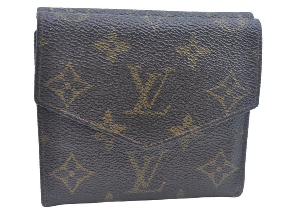 Authentic Louis Vuitton Monogram Porte Monnaie Billets Wallet M61660 LV 0125J