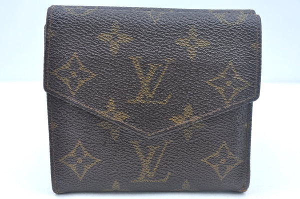 Authentic Louis Vuitton Monogram Porte Monnaie Billets Wallet M61660 LV 0125J