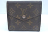 Authentic Louis Vuitton Monogram Porte Monnaie Billets Wallet M61660 LV 0125J