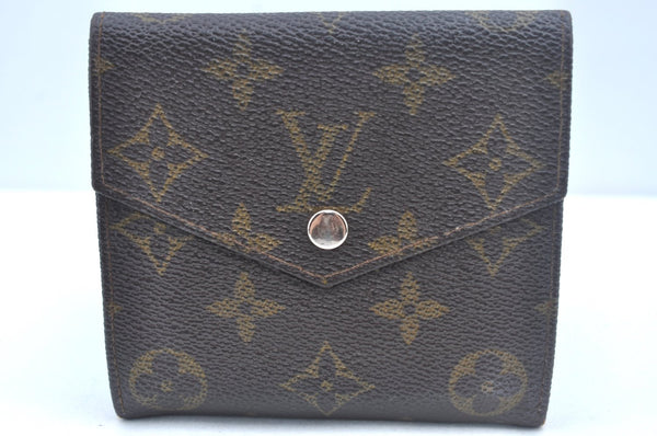 Authentic Louis Vuitton Monogram Porte Monnaie Billets Wallet M61660 LV 0125J