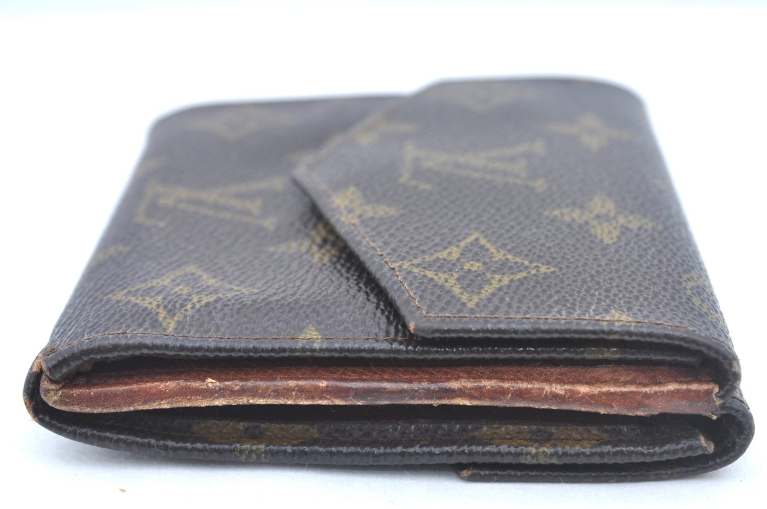 Authentic Louis Vuitton Monogram Porte Monnaie Billets Wallet M61660 LV 0125J