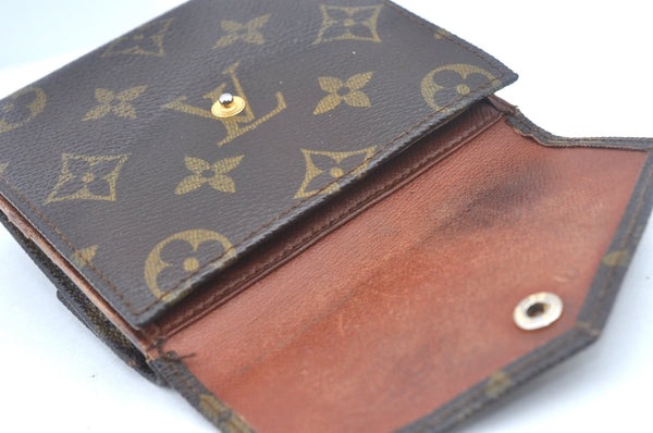 Authentic Louis Vuitton Monogram Porte Monnaie Billets Wallet M61660 LV 0125J