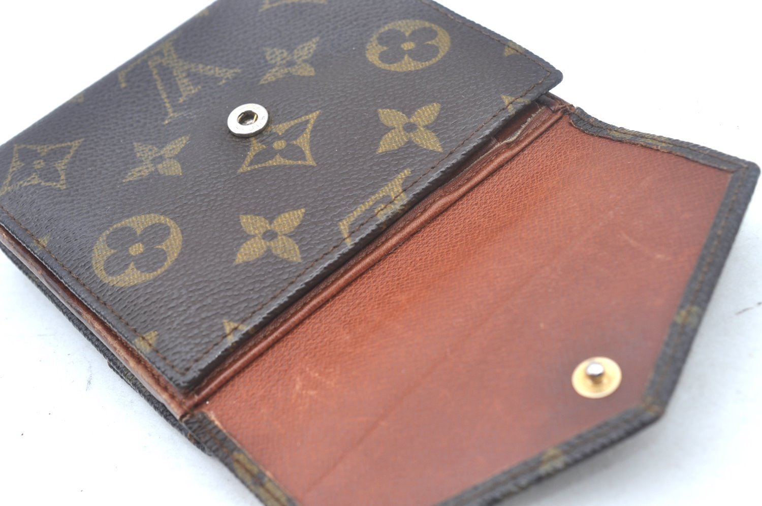 Authentic Louis Vuitton Monogram Porte Monnaie Billets Wallet M61660 LV 0125J