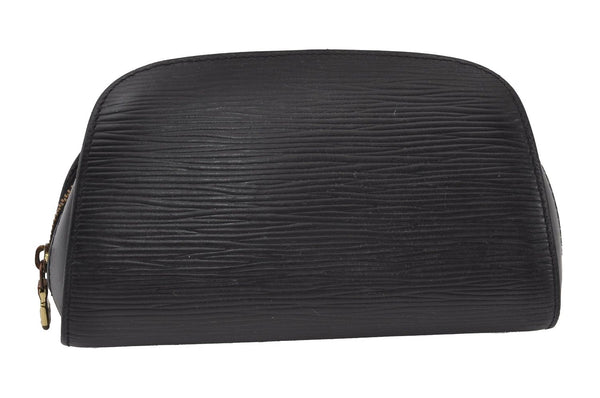 Authentic Louis Vuitton Epi Dauphine Cosmetic Pouch Black M48442 LV 0126J