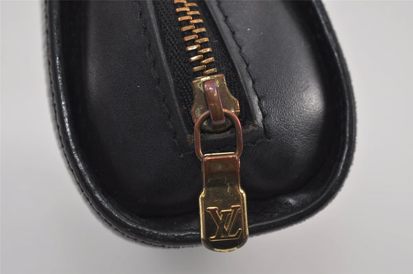 Authentic Louis Vuitton Epi Dauphine Cosmetic Pouch Black M48442 LV 0126J
