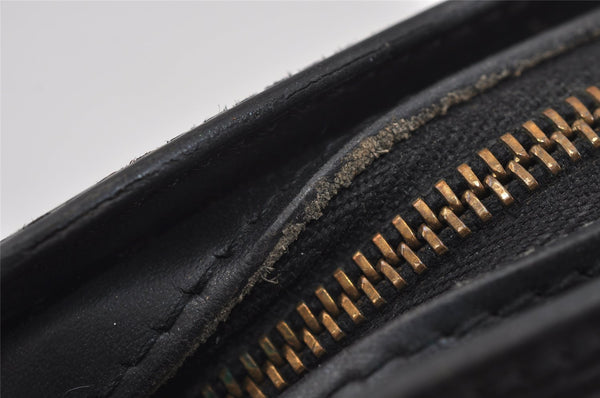 Authentic Louis Vuitton Epi Dauphine Cosmetic Pouch Black M48442 LV 0126J