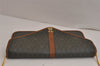 Authentic Christian Dior Honeycomb Chain Shoulder Bag PVC Leather Gray 0126K