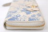 Auth GUCCI GG Marmont Herbarium Long Wallet Canvas Leather 435819 White 0129J