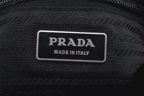 Authentic PRADA Nylon Tessuto Leather Shoulder Cross Body Bag Purse Black 0130I