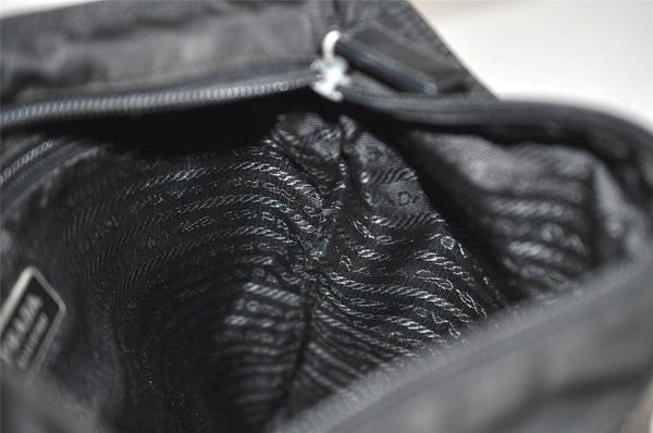 Authentic PRADA Nylon Tessuto Leather Shoulder Cross Body Bag Purse Black 0130I