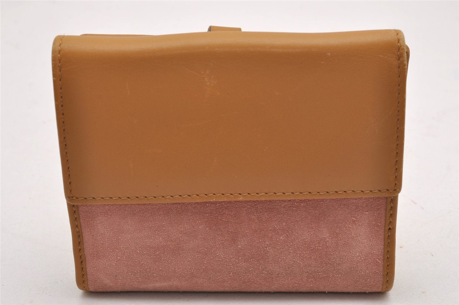 Authentic GUCCI Vintage Kandinsky Bifold Wallet Purse Suede Leather Pink 0130J