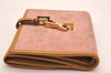 Authentic GUCCI Vintage Kandinsky Bifold Wallet Purse Suede Leather Pink 0130J