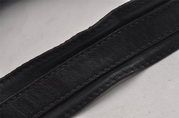 Authentic GUCCI Twins Guccissima Shoulder Hand Bag GG Leather 232962 Black 0131K