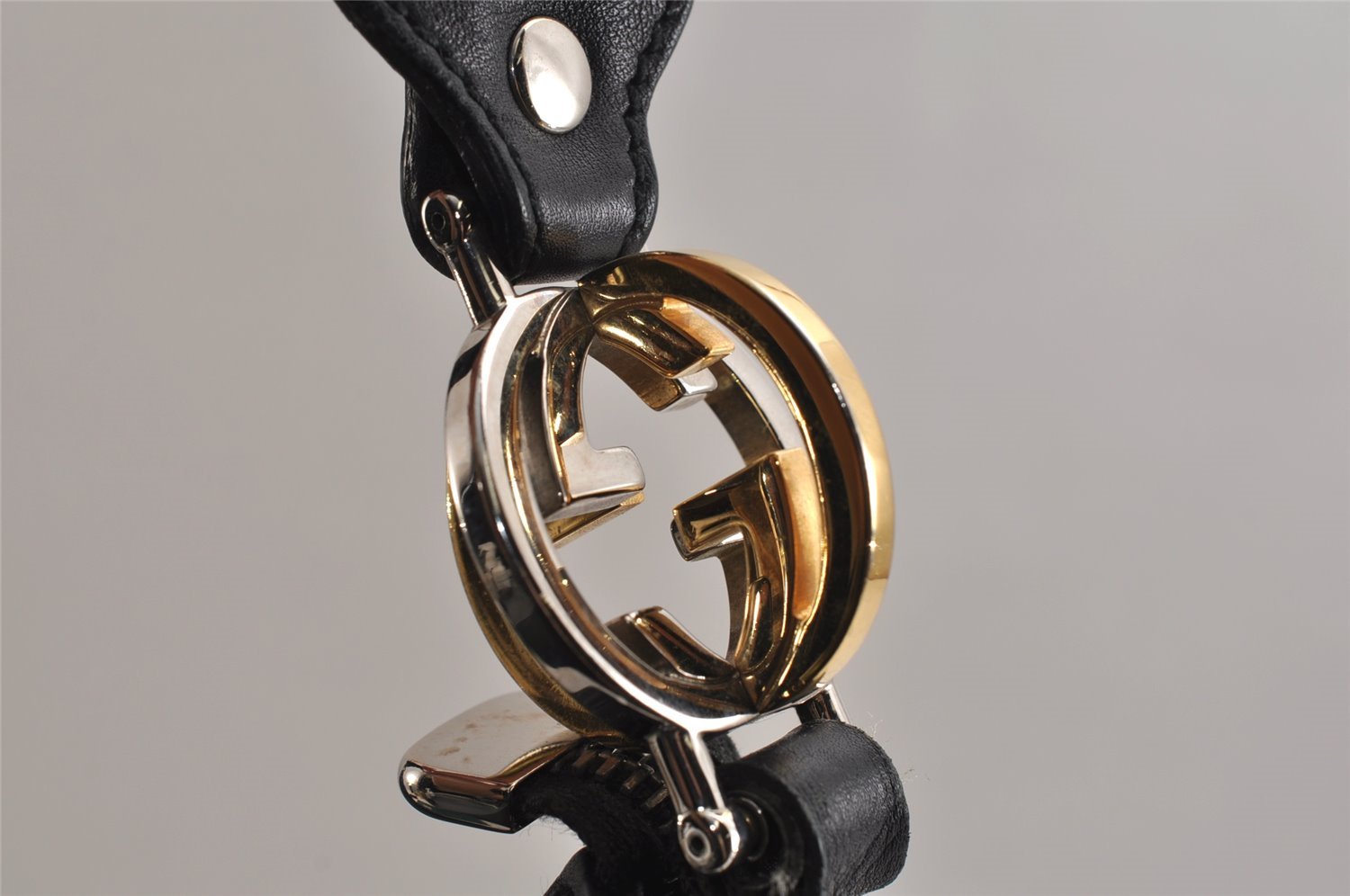 Authentic GUCCI Twins Guccissima Shoulder Hand Bag GG Leather 232962 Black 0131K