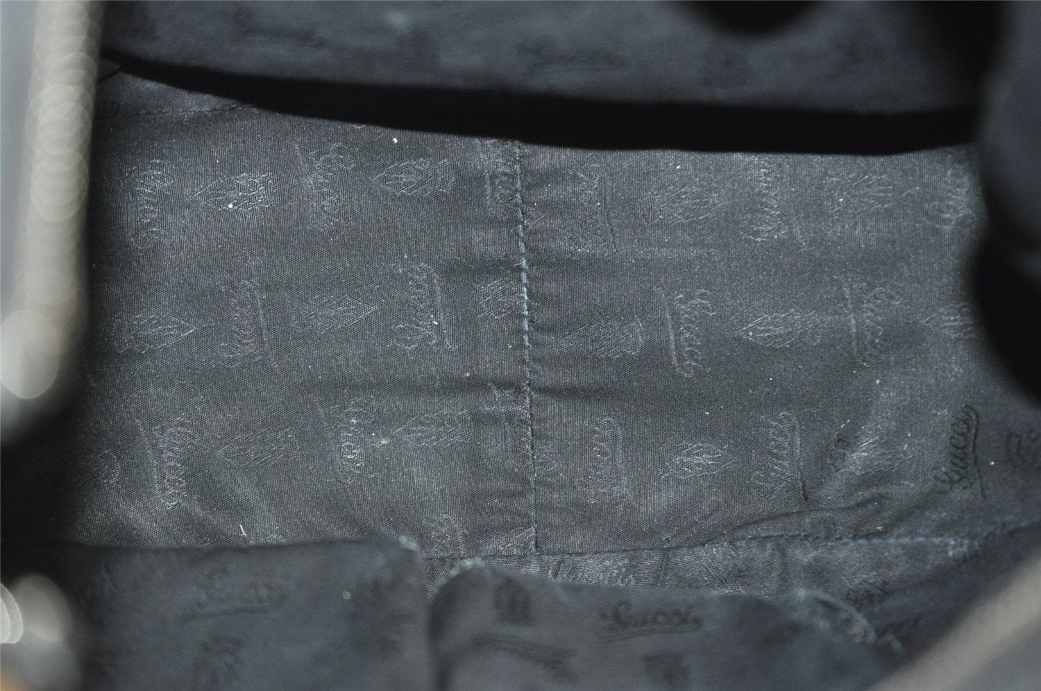 Authentic GUCCI Twins Guccissima Shoulder Hand Bag GG Leather 232962 Black 0131K