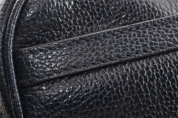 Authentic GUCCI Shoulder Cross Body Bag Purse Leather Navy Blue Junk 0132I