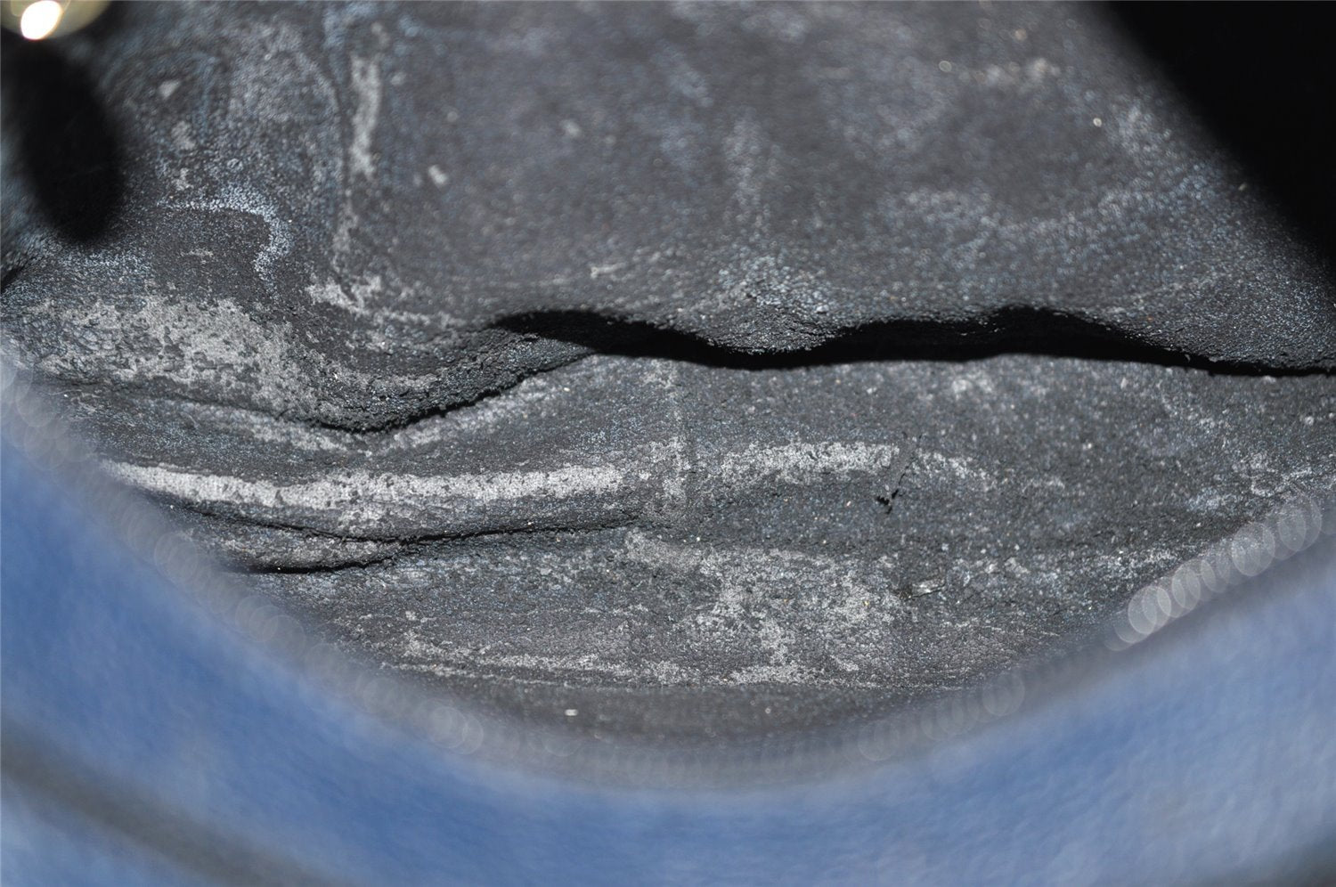 Authentic GUCCI Shoulder Cross Body Bag Purse Leather Navy Blue Junk 0132I