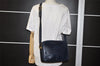 Authentic GUCCI Shoulder Cross Body Bag Purse Leather Navy Blue Junk 0132I