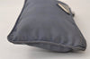 Authentic PRADA Vintage Nylon Tessuto Leather Pouch Purse Blue 0132J