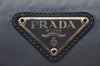 Authentic PRADA Vintage Nylon Tessuto Leather Pouch Purse Blue 0132J