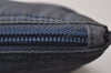 Authentic PRADA Vintage Nylon Tessuto Leather Pouch Purse Blue 0132J