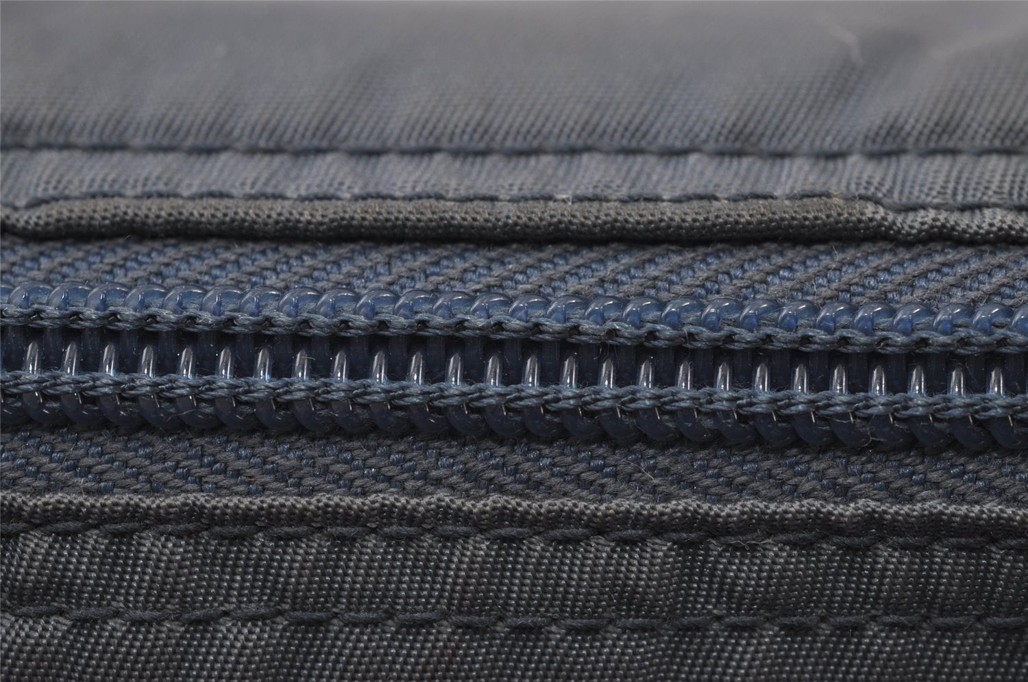 Authentic PRADA Vintage Nylon Tessuto Leather Pouch Purse Blue 0132J