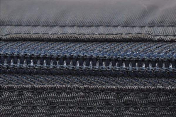 Authentic PRADA Vintage Nylon Tessuto Leather Pouch Purse Blue 0132J