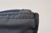 Authentic PRADA Vintage Nylon Tessuto Leather Pouch Purse Blue 0132J