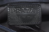 Authentic PRADA Vintage Nylon Tessuto Leather Pouch Purse Blue 0132J