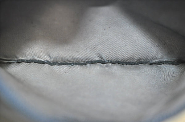 Authentic PRADA Vintage Nylon Tessuto Leather Pouch Purse Blue 0132J