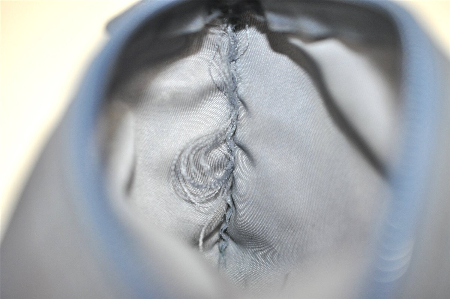 Authentic PRADA Vintage Nylon Tessuto Leather Pouch Purse Blue 0132J